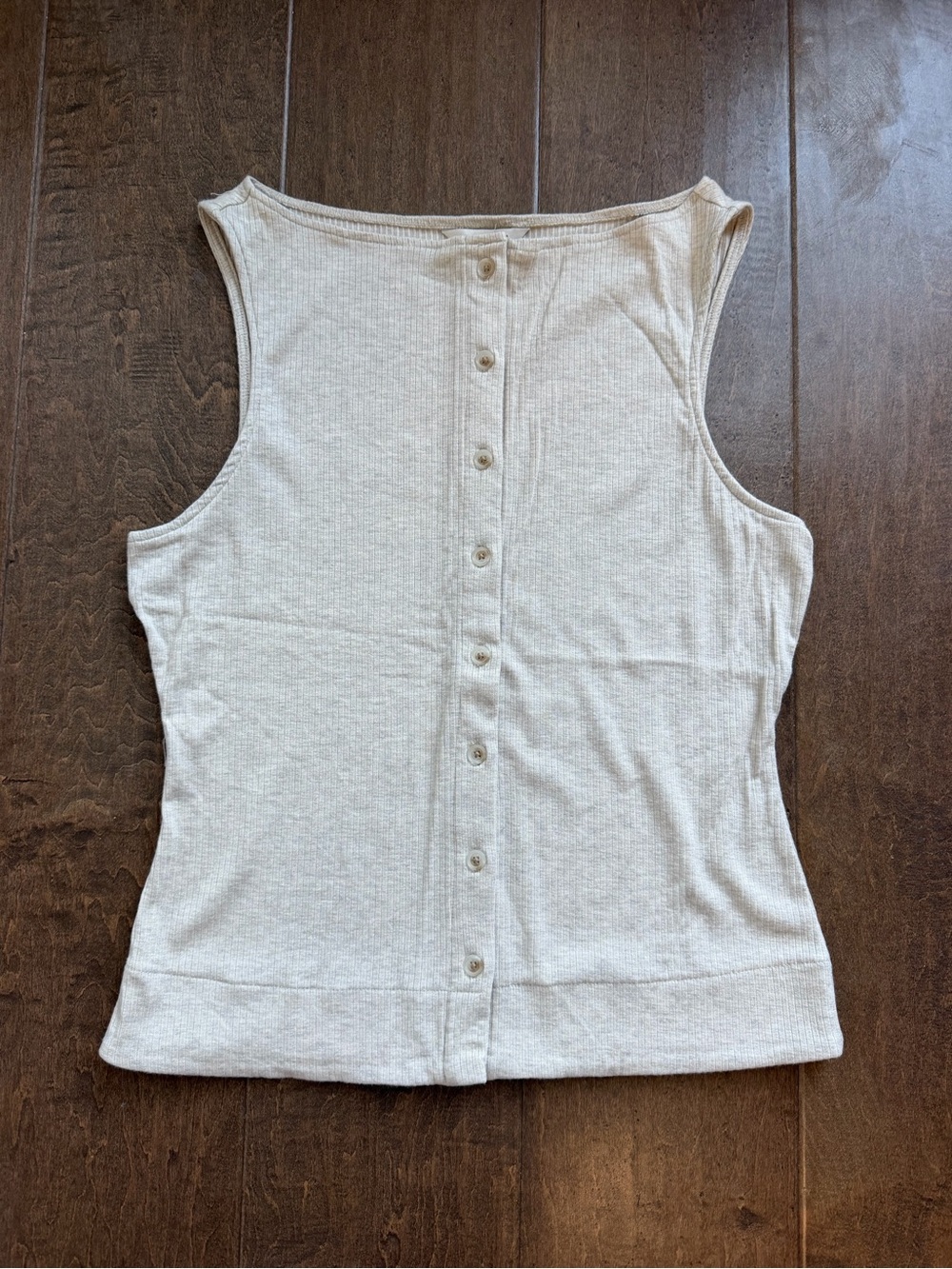 Banana Republic Cream Ribbed Tank